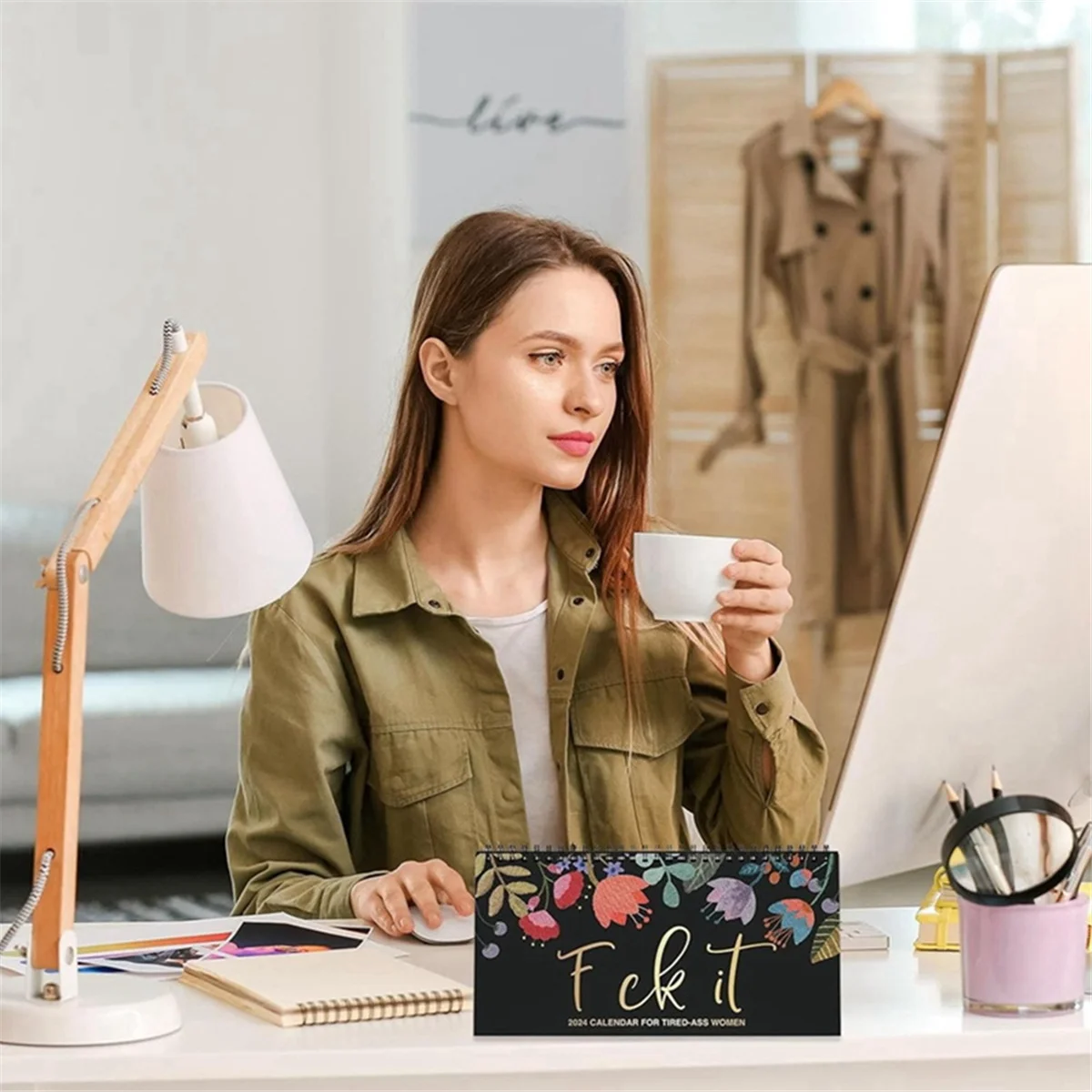 Gfc-Desk Calendar 2024 Calendar for Tired-Ass Women Fu-Ck It 2024 Calendar Sweary Calendar Planner A