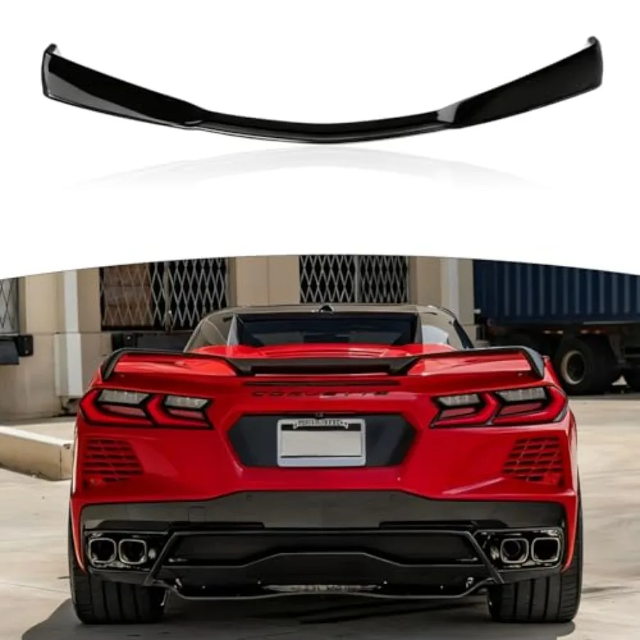 

Rear Trunk Wing Spoiler for 2020-2025 Chevy Corvette C8 Stingray Z51 Gloss Black Tail Spoiler Compatible with 2020 2021 2022 20