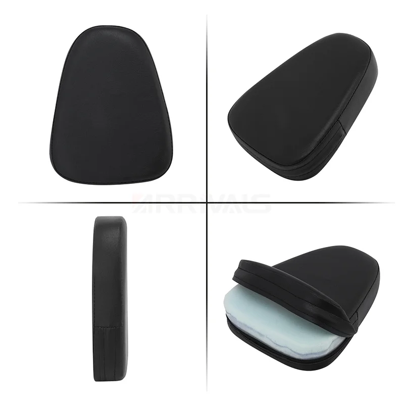 1pcs Motorcycle Universal Black Synthetic Leather Sissy Bar Backrest Cushion Pad For Honda For Yamaha For Suzuki