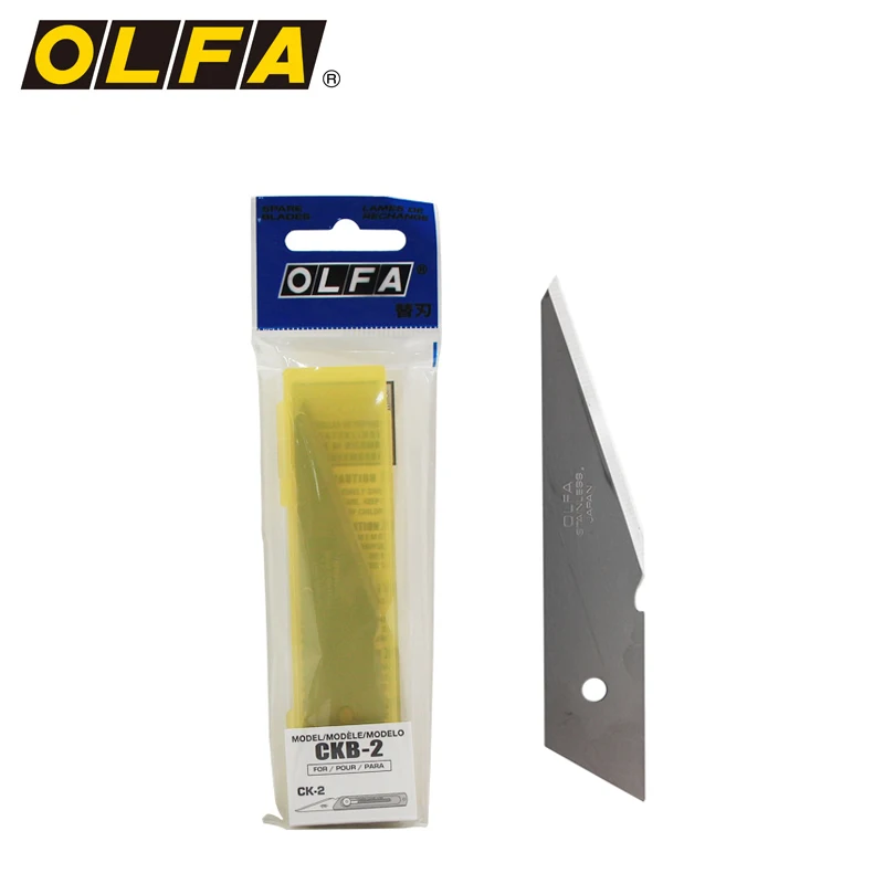 

OLFA CKB-2 Spare Blade 2pcs Washable Stainless Steel 1.2mm Thickness for CK-2 Knife LTD-06 Cutter pocket knife