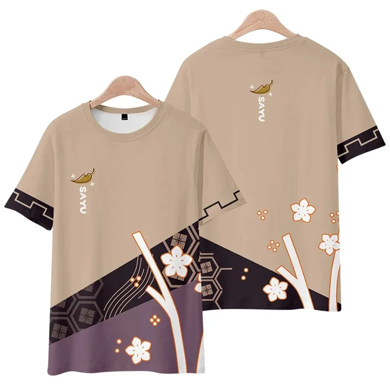 

Men's Short Sleeve Anime T-Shirt, Genshin Impact, Zaoyou Printing, COS Clothing, Japanese