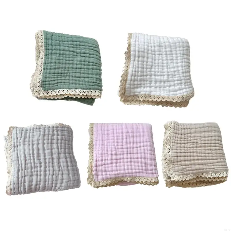 

Q1FE 6 Layer Cotton Gauze Blanket with Breathable Design Luxurious 6-Layer Newborn Wrap Stylish Cotton Blanket for Boys Girls