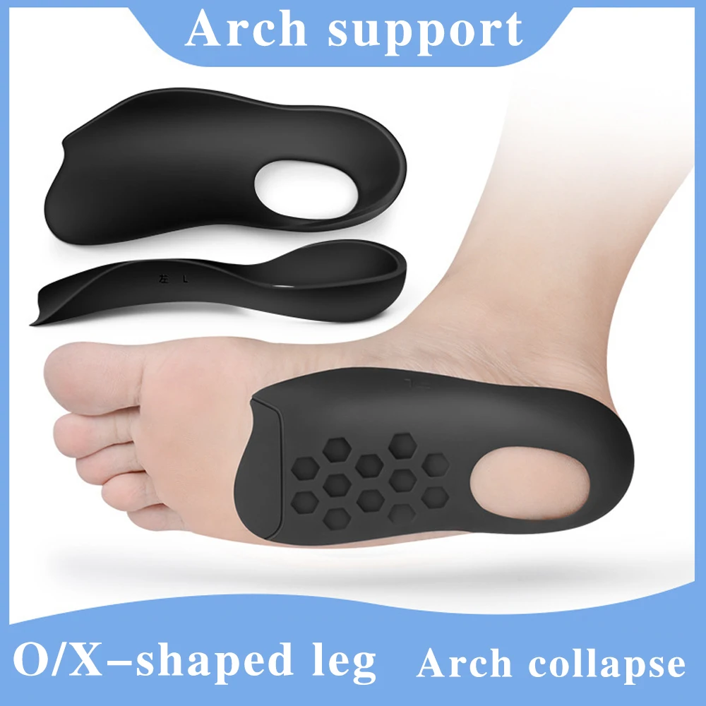 1 Pair Arch Support Inserts - Comfortable TPR Material Ideal for Men & Women Universal Fit Promotes Proper Foot Alignment