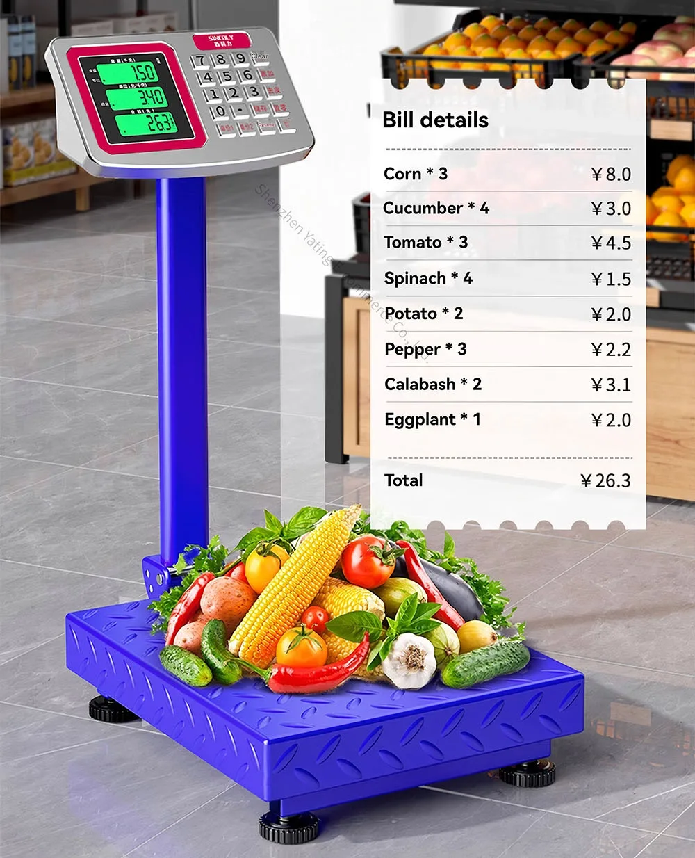 300kg Household Electronic Scale 45X60CM Commercial Platform Scale Precise Electronic  Pricing Platform  Weighing Scale