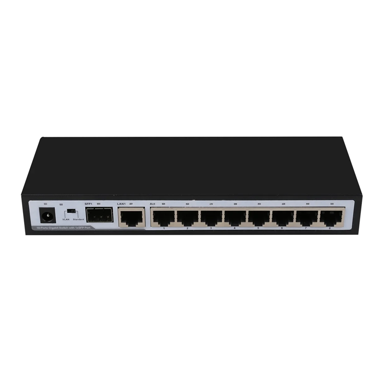 10Ports Gigabit Switch Ethernet Splitter Smart Network Switcher 9X1000Mbps Rj45+1X1000Mbps Sfp Port Rj45 Hub Eu Plug