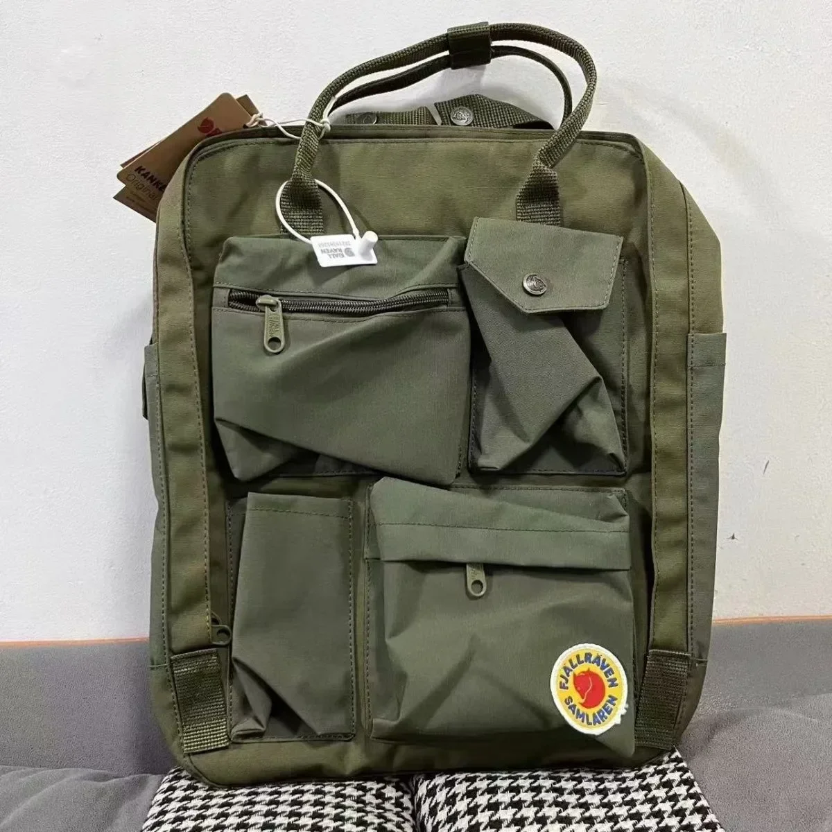 Fjallraven Arctic Fox Kanken No2 حقيبة ظهر سوداء حقيبة كمبيوتر G-1000 حقيبة سفر كاجوال للاستخدام الخارجي #6