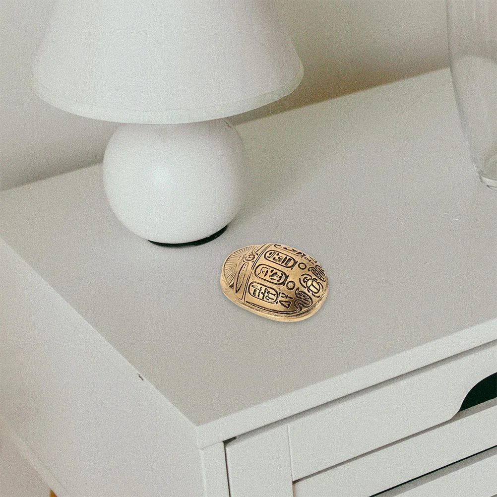 

2Pcs Egyptian Beetle Statue Ancient Artifact Home Decor Resin Craft Sculpture for Desk Bookshelf Mantel Display