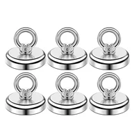 Imanes súper fuertes, gancho magnético de neodimio con orificio avellanado, ganchos magnéticos para cáncer, J16-J60 de salvamento, buscador de imanes de pesca