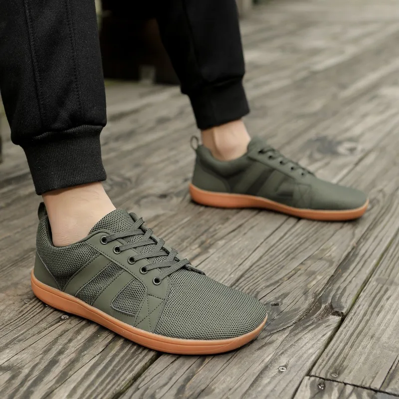 Men Barefoot Shoes Wide Toe Sneakers Fashion Non Slip Comfortable Men Shoes Breathable Running Shoe Unisex Lace-up Walking Shoes