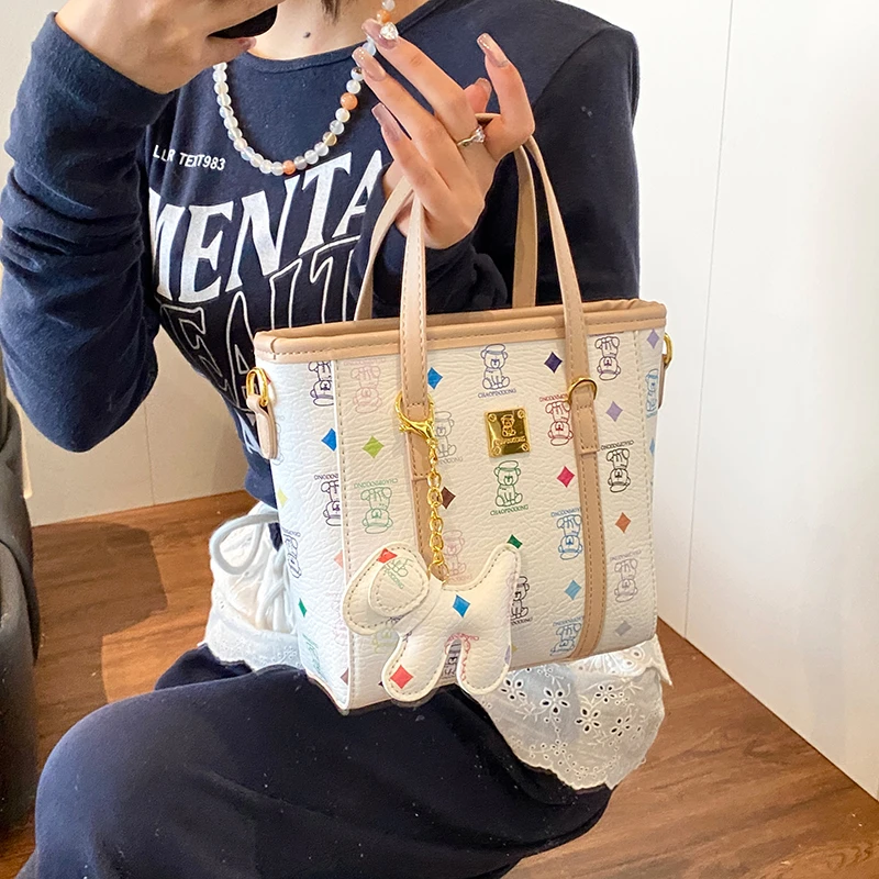 

Fashionable Ladies Tote Bag in Leather, Crossbody Messenger Bag with Strap, Luxury Brand Famous Designer Handbags