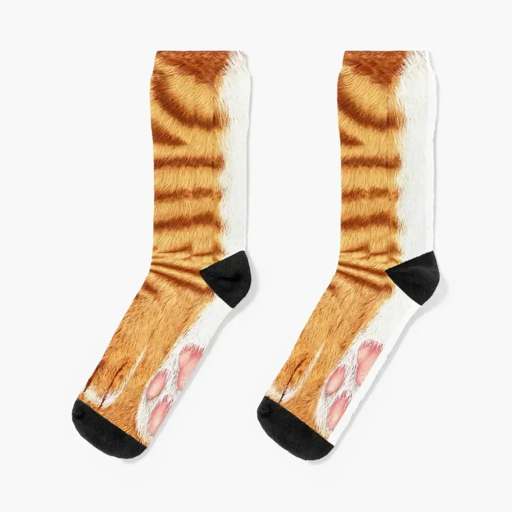 

Ginger cat paw Socks christmas stocking new in's hiphop heated Socks For Man Women's