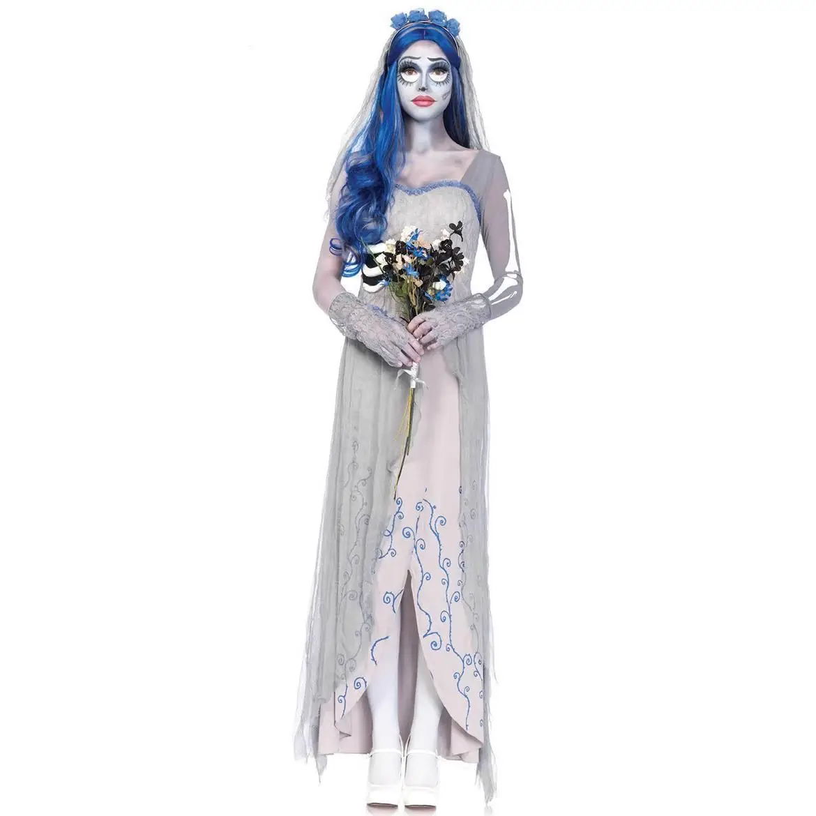 

loween White Ghost Long Dr Performance Costume Women's Traditional Ethnic Stage Outfit Summer 202 No Brand Registered