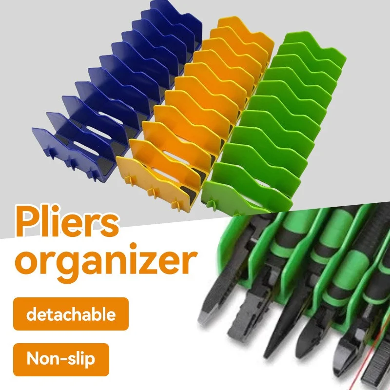 Plier Storage Rack Anti Slip Detachable Pliers Cutter Storage Rack With 10 Slots Wrench Organizer for Garage and Workshop