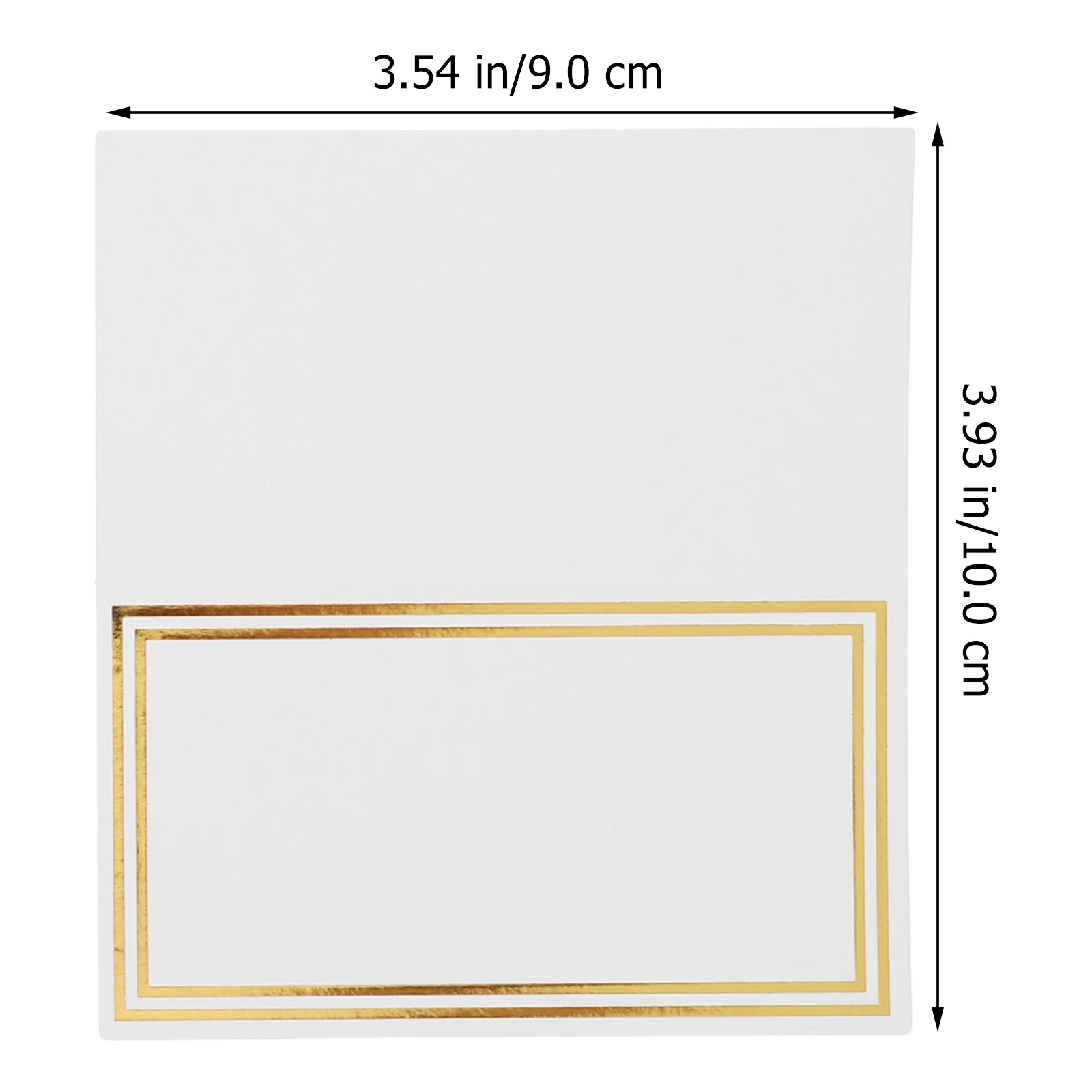 

100pcs Gold Silver Table Cards Place Name Cards Foldable Seating Wedding Party Supplies Blank Paper Elegant Practical