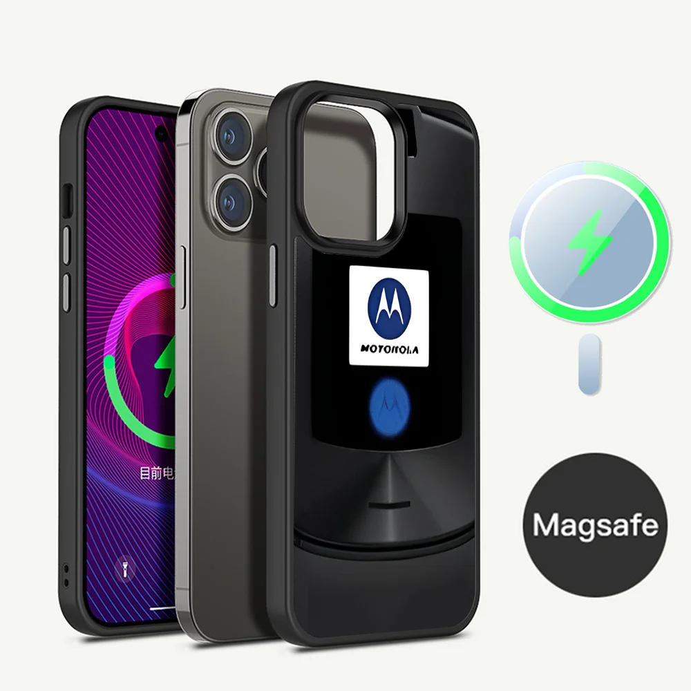 

Motorola Razr pink Phone Case Magnetic Case For iPhone 14 13 12 11 15 Pro Max Plus Mini For Magsafe Wireless Charge Cover