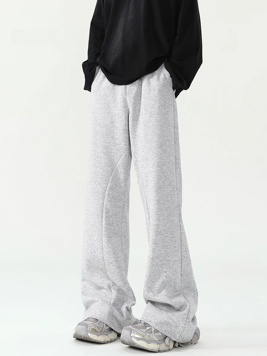 

Американские свободные прямые брюки для мужчин, летние, модные, брендовые, широкие, дышащие, удобные, базовые цвета