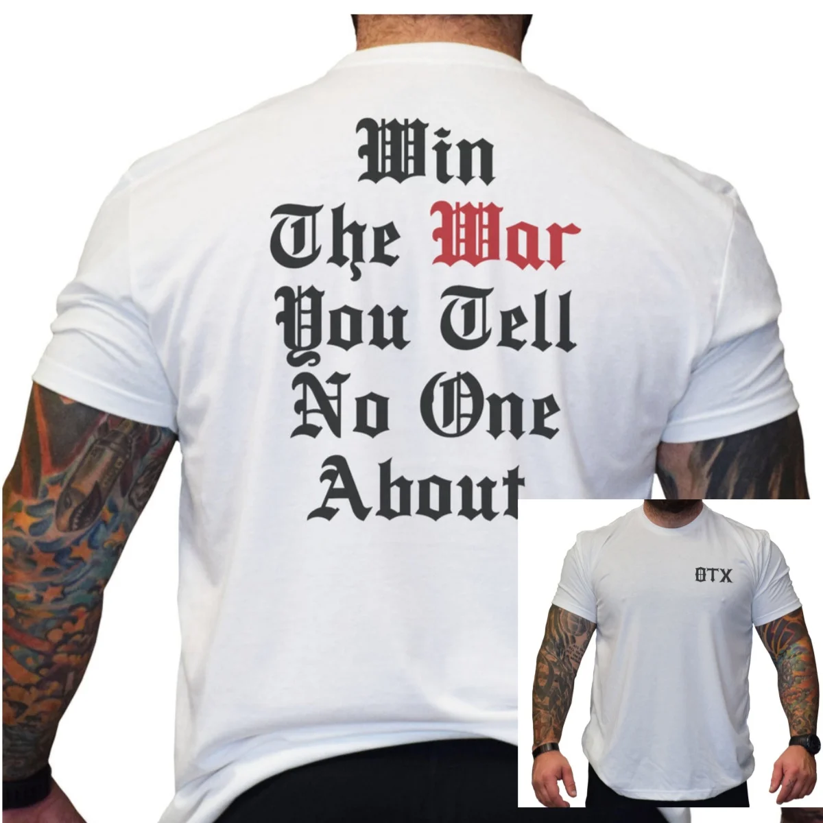 Win The War Tee Tactics Graphic Cotton Tees Printing High-end Luxury Unisex Style Both of Men and Women