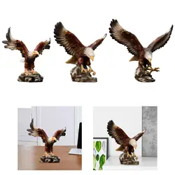 Resin Eagle Statue Creative Lucky Eagle Figurines Feng Shui Artwork Animal Sculpture Crafts Home Room Wine Cabinet Decor