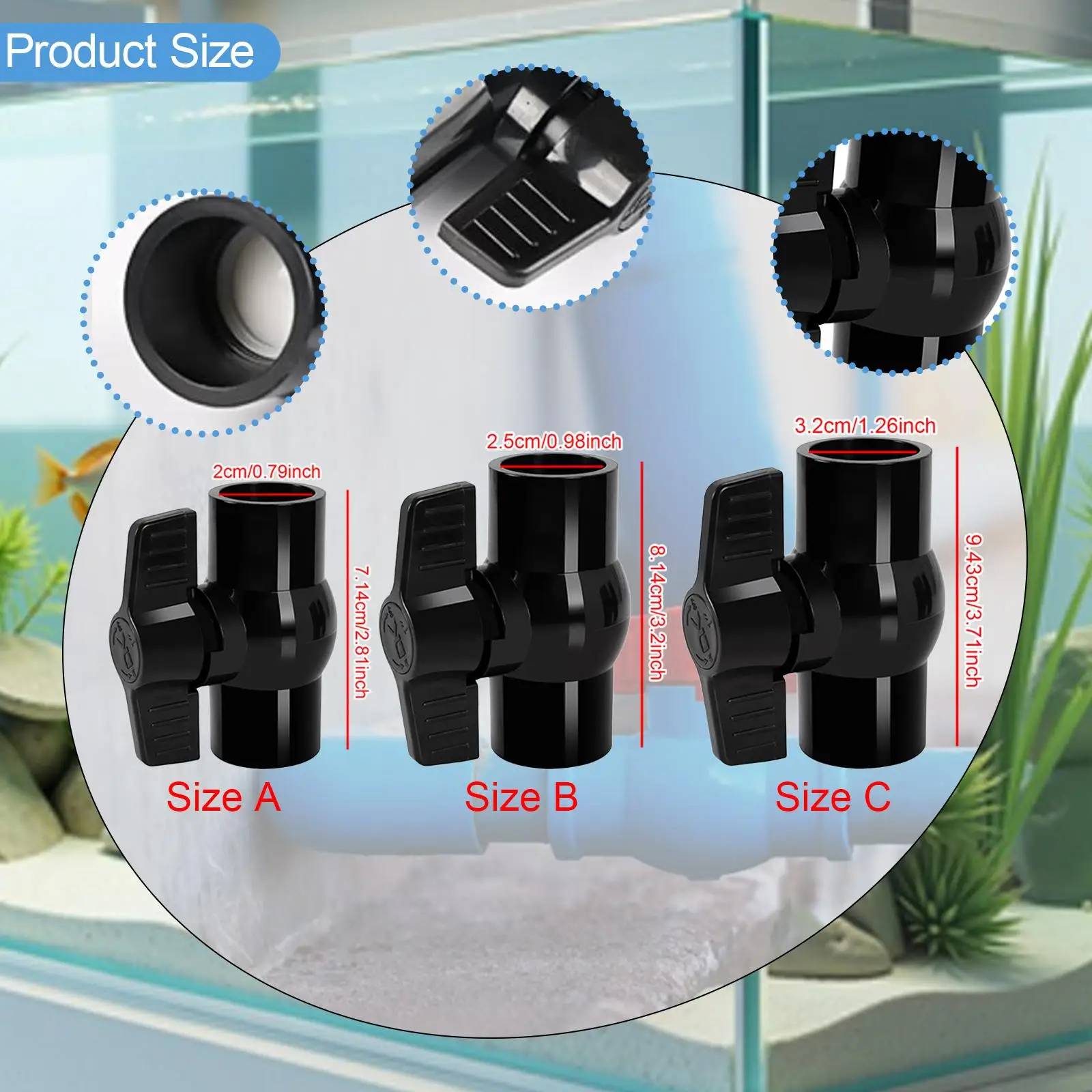 Durable PVC Ball Valve 2 Way Water Closing Valve Outdoor Irrigation System for Cold Water