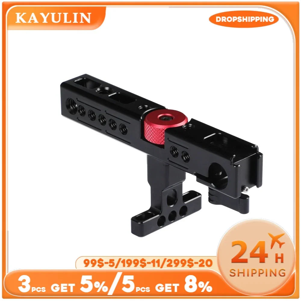 Manico superiore Kayulin manico per formaggio con morsetto per asta da 15mm e supporto per scarpe per accessori per Kit fotocamera