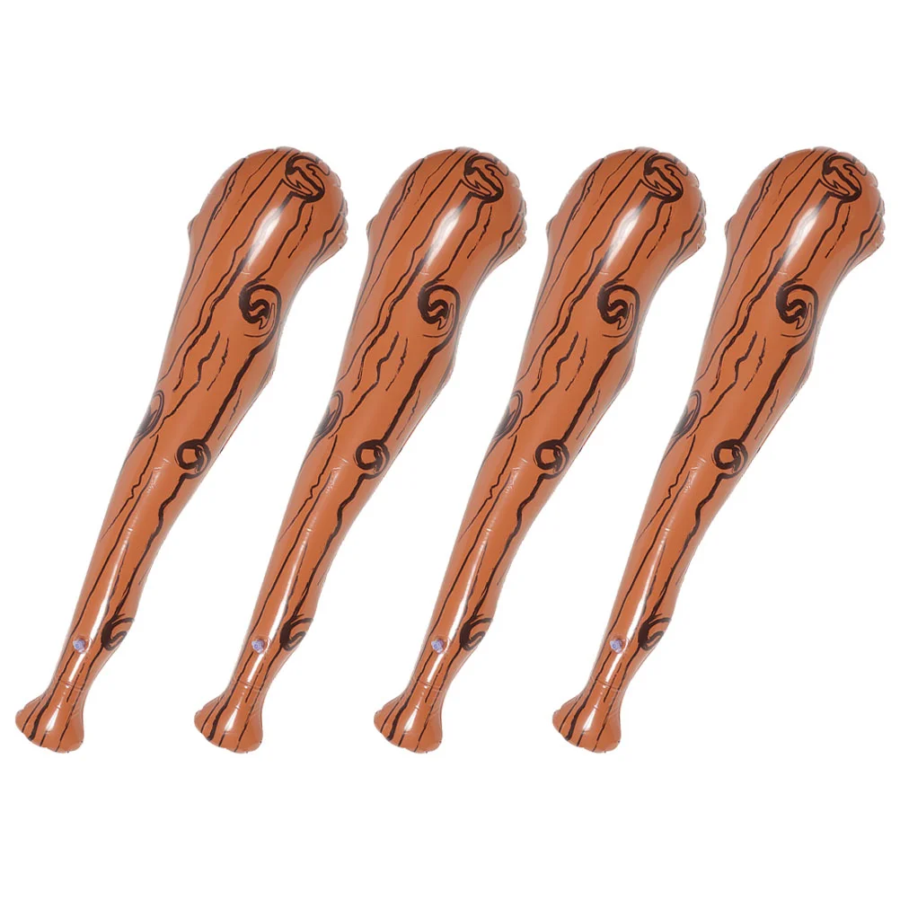 4 Pcs Inflatable Baseball Bat Fake Wood Toy Bats Sports Themed Party Supply Cheering Sticks Props