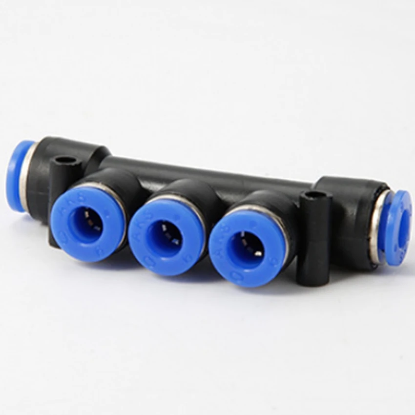 1lot Tube fitting  4mm 6mm 8mm 10mm 12mm 14mm 16mm 5-way Push In Quick Joint Connector PK-4 PK-6 PK8 PK-10 PK-12 tube  Fitting