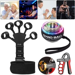 LED Gyroscopic Ball Autostart Range Gyro Power Wrist Ball Self Start Fitness Exercise Equipment Arm Hand Muscle Strength Trainer