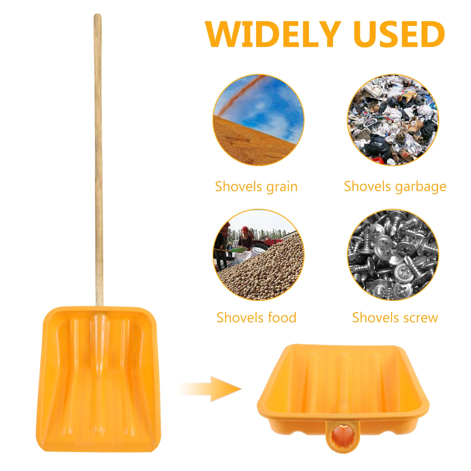 

Plastic Thick Snow Shovel Head Replacement Ice Removal Outdoor Cleaning Shovel Part Convenient Multi-Use Snow Scoop Accessory