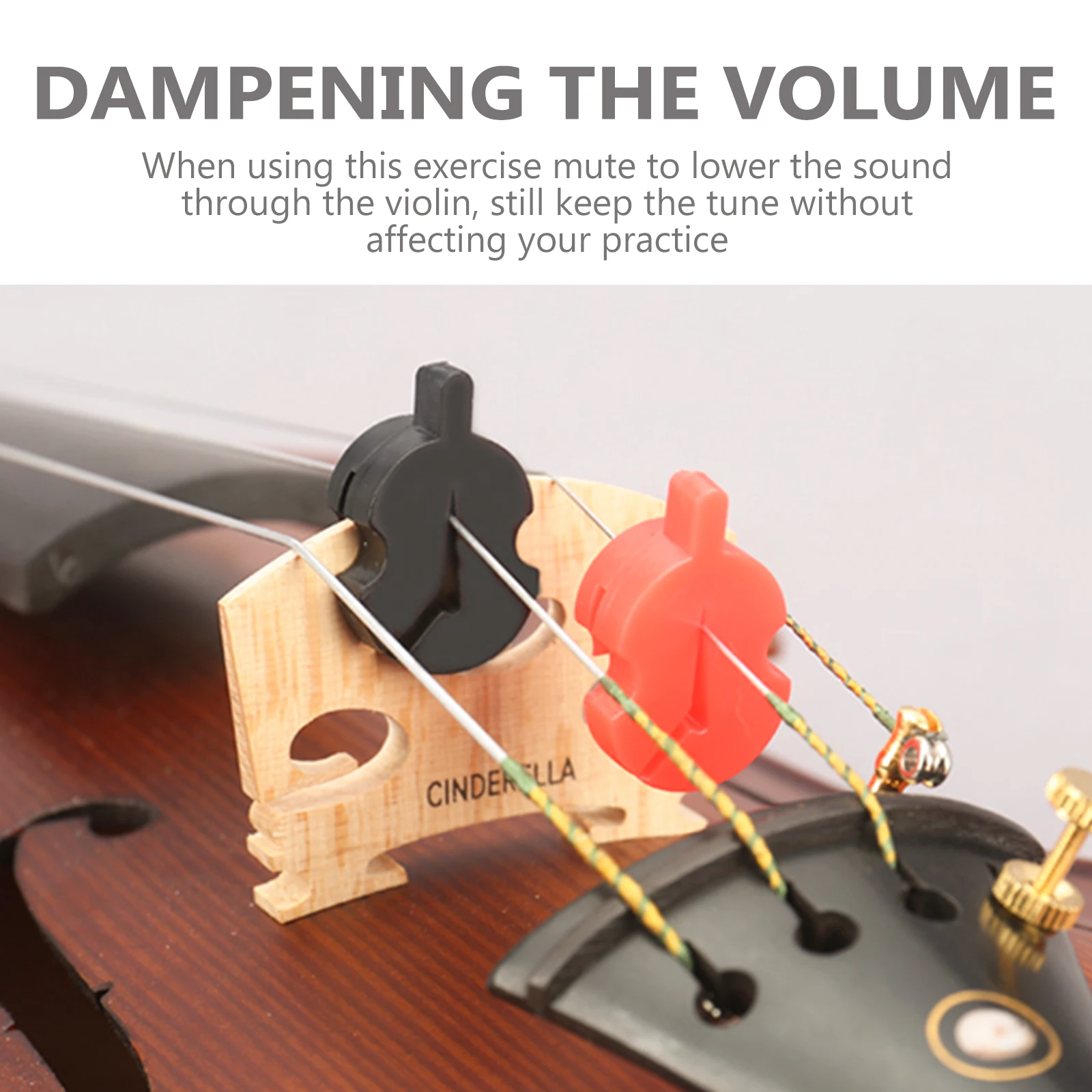 

4 Pcs Violin Mute Sordina for Spreader 4/4 Muffler Surdina Musical Instrument Accessories Silencers Practice