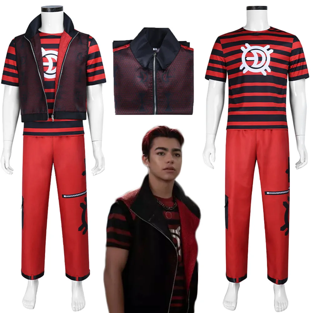 costume-de-cosplay-tv-zombies-4-victor-t-shirt-a-rayures-rouges-pantalon-gilet-ensemble-pour-hommes-deguisement-vetements-de-fete-d'halloween-2025