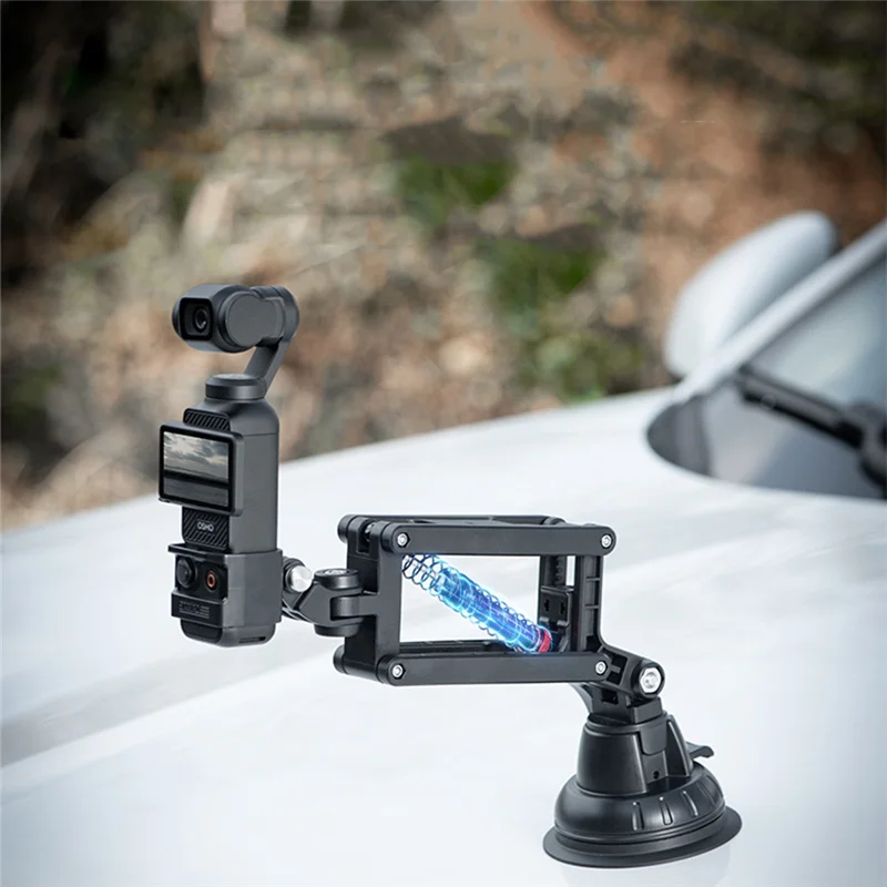 A47F-STARTRC حامل كاميرات مراقبة عالي الجودة مكافحة هزة Z-محور حامل استقرار ل DJI OSMO جيب 3/Insta360 X4 كاميرا جزء كوب شفط السيارة Mo #4