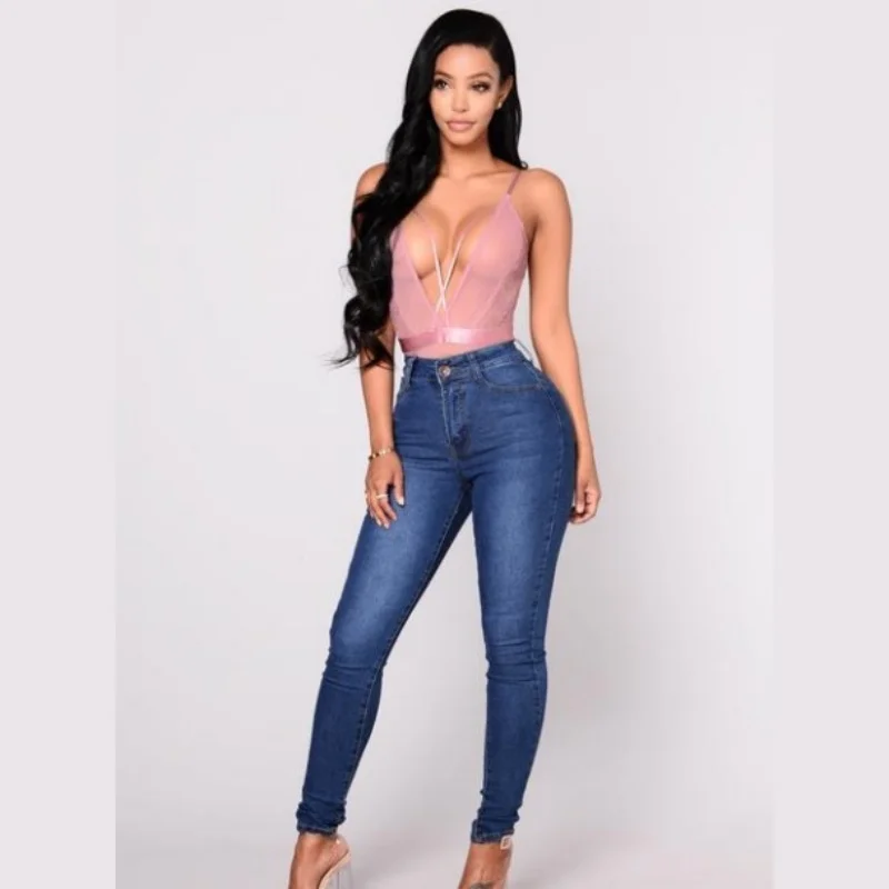

Women's Stretch Denim High-Waisted Skinny Jeans