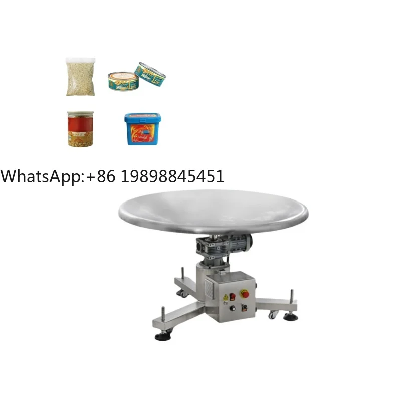 

1.2m 1.5m Electric Rotating Table 360 Degree Adjustable for Sorting Accumulating Plastic Bottles Pouches Enhancing Cartons Cans