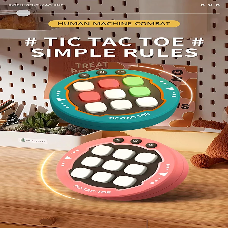 1 قطعة-Tic-Tac-Toe مجلس ألعاب إلكترونية متعددة الوظائف مونتيسوري لغز الجدول لعبة الشطرنج مجموعة الشطرنج المحمولة للبالغين والأطفال #3