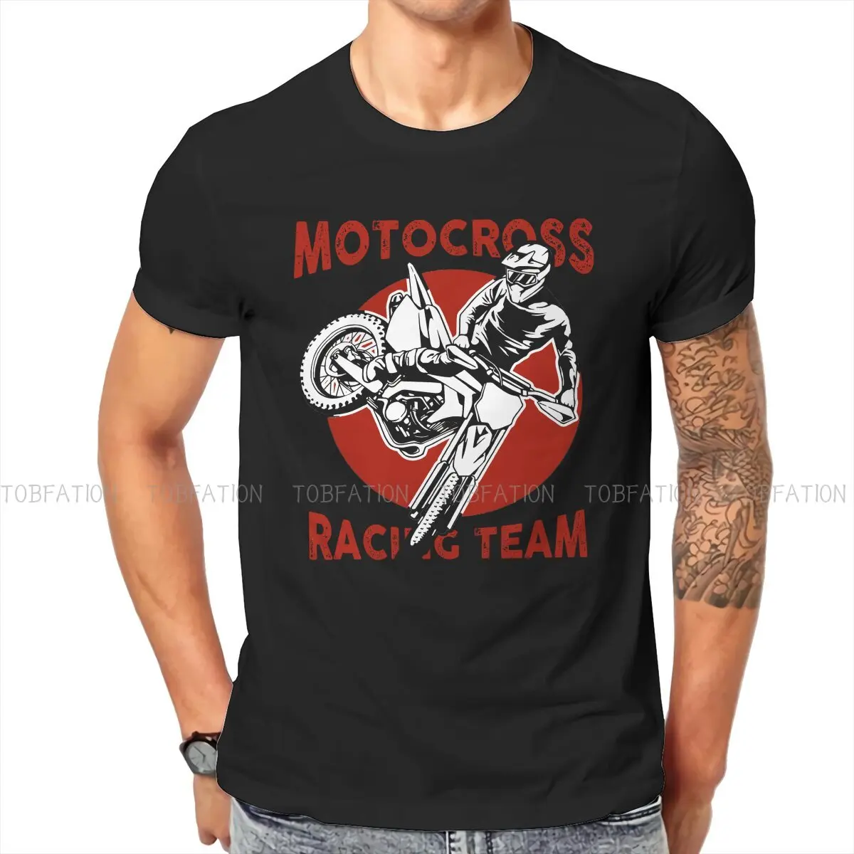 Extreme Sport Motocross  Round Collar TShirt Enduro Cross Motorcycle Racing Pure Cotton T Shirt Man\'s Clothes Fashion