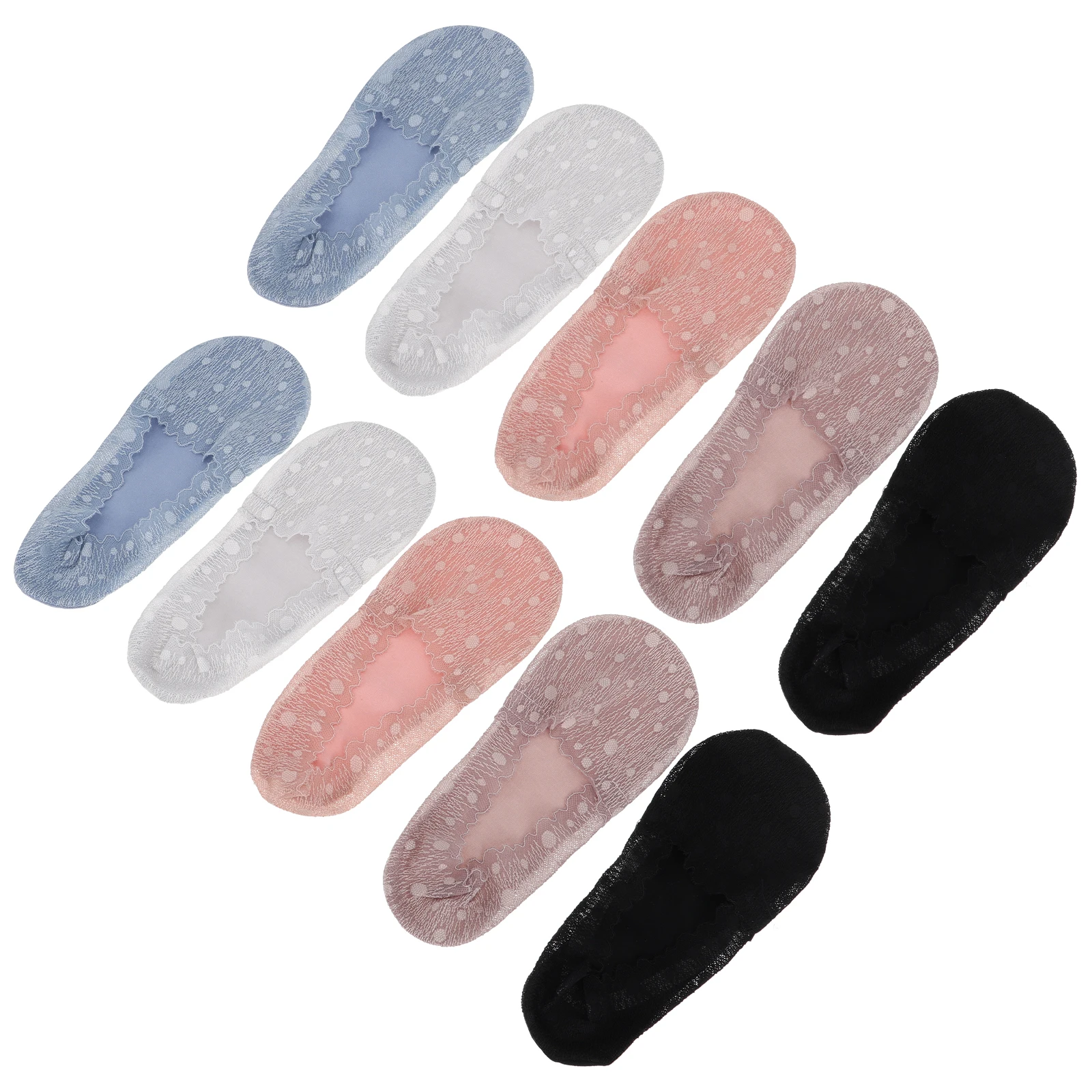 

5 Pairs Summer Summer Thin Thin Invisible Toe Wrap Socks Travel Cotton Socks Stockings Sock
