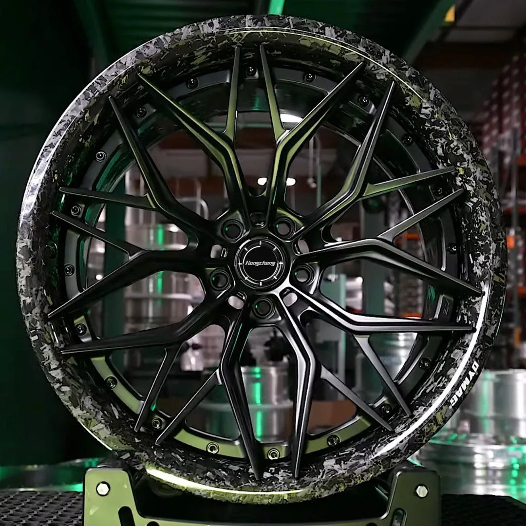 2 قطعة مزورة ألياف الكربون الحقيقية 5x130 5x114.3 5x112 حافة 16-24 بوصة عجلة مقعرة طبق عميق عجلة السيارة لبورشه bmw كورفيت