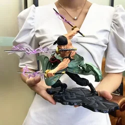 Figuras de Anime de One Piece Three Thousand World Zoro Pop, modelo de Anime de flujo de tres cuchillos, adornos de regalo de cumpleaños, juguetes coleccionables