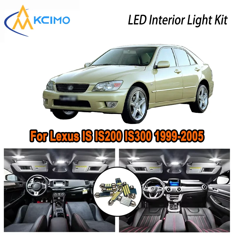 

For Lexus IS IS200 IS300 1999-2005 2000 2001 2002 2003 2004 LED Interior Dome Map Trunk Light Kit Car Led Lamps Canbus No Error