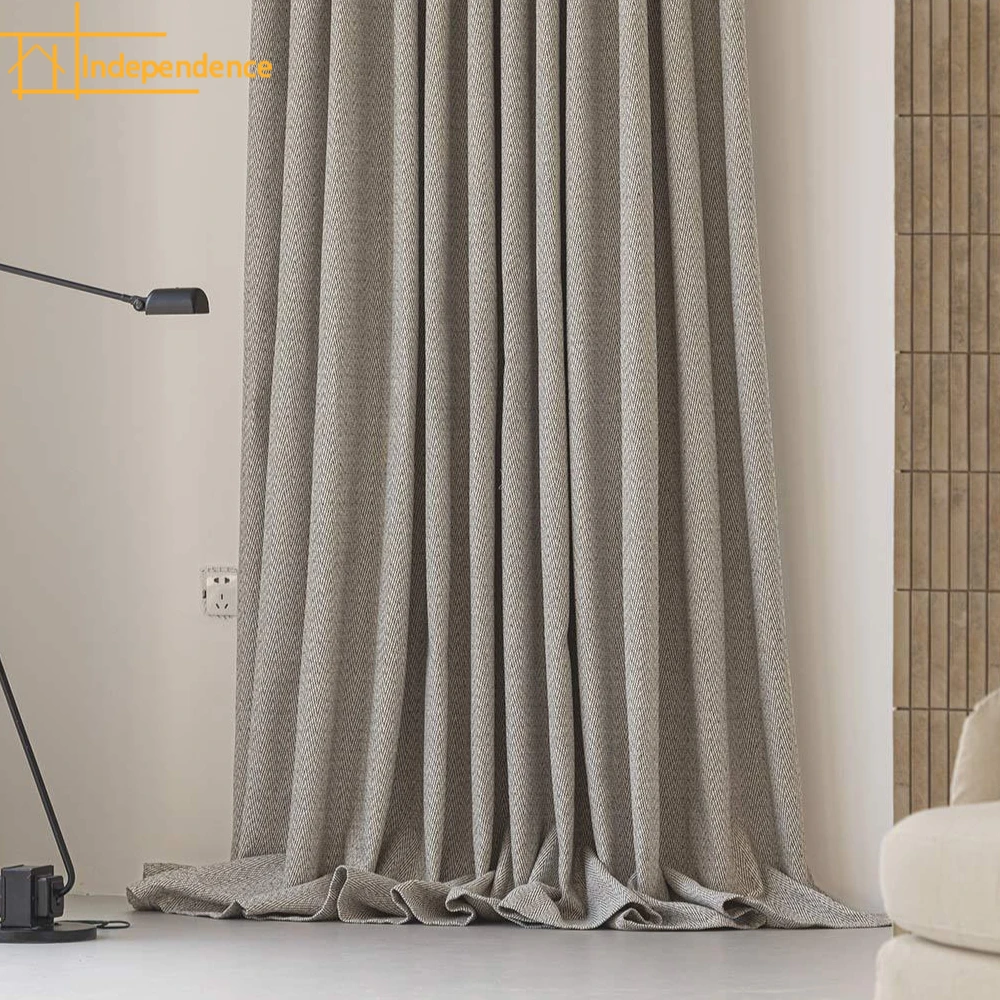 

Cotton and Linen Blackout Chenille Curtains for Bedroom Living Room Partition Curtain French Window Door Curtain W Jacquard