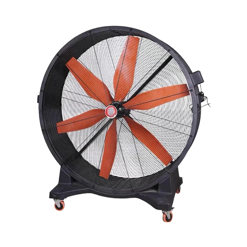 36-Inch Hand-Propelled Mobile Industrial Axial Flow Fan with Five Blades Large-Scale Strong Wind Durable and Efficient