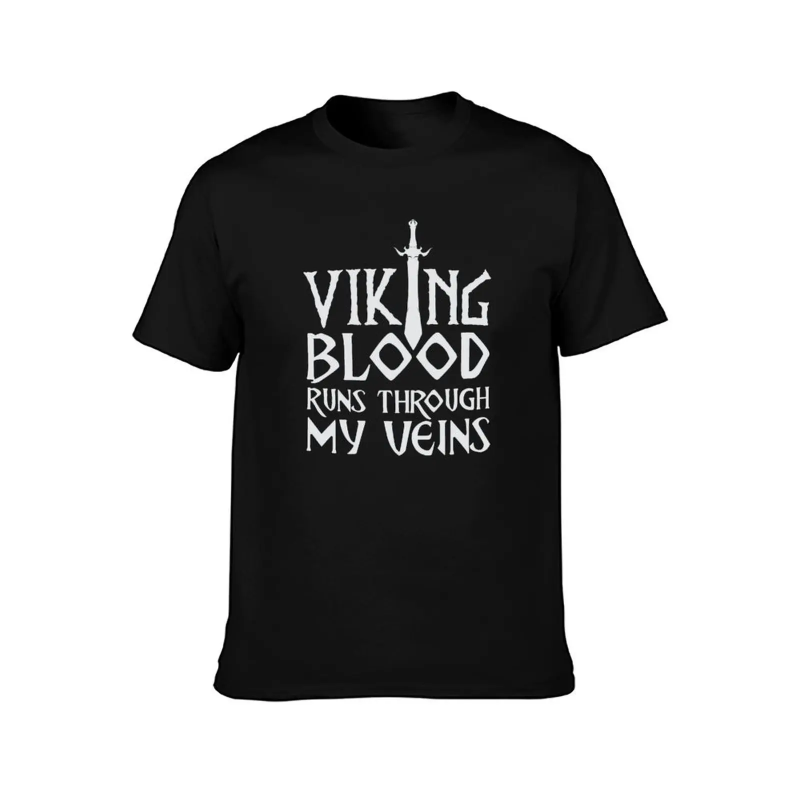 Viking Blood Runs Through My Veins T-Shirt Aesthetic clothing luxury designer oversize t-shirts man cheap stuff men clothes