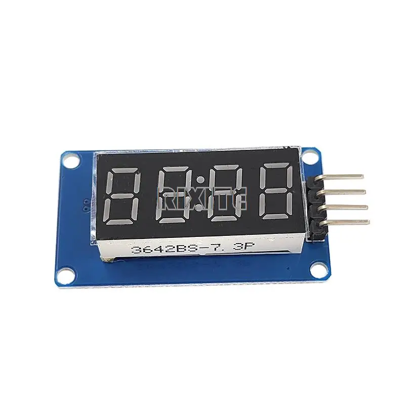 โมดูลจอแสดงผล LED TM1637 10ชิ้นสำหรับ Arduino 7ส่วน4บิต0.36นิ้วนาฬิกาขั้วบวกสีแดงหลอดดิจิตอลแบบอนุกรมสี่แผงไดรเวอร์