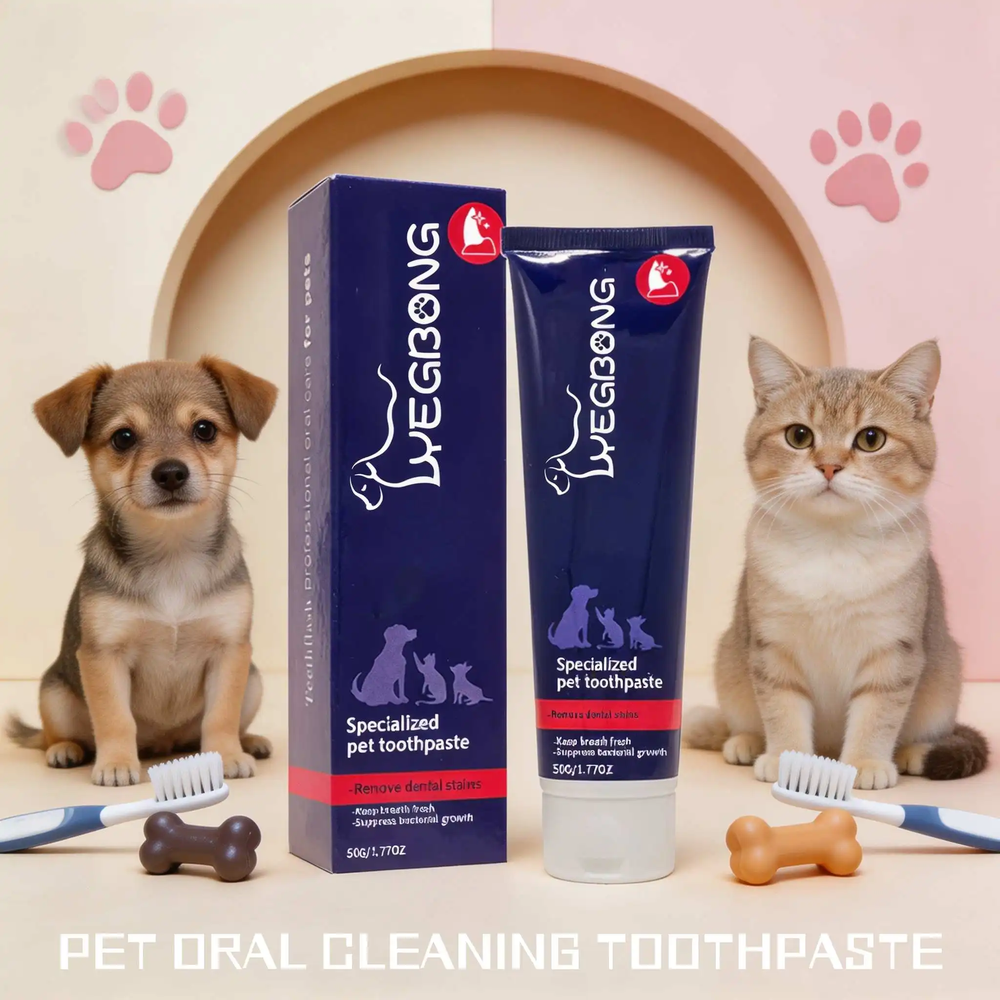 Pet Toothpaste For Dog And Cat Clean Teeth Tartar Control Freshens Breath All Breeds Daily Use Pets Oral Teeth Cleaning Products