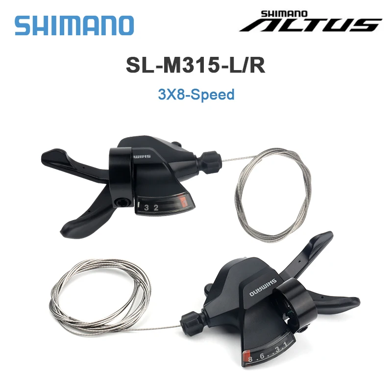 Shimano Altus SL-M315 MTB Shifter Lever 3x8 Speed 3x7 Speed Mountain Bike Shift Trigger 27S  21S Rapid Fire Plus Shifter Cable