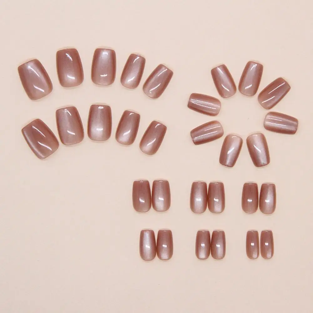 Ice Sweet Red Coffee Cat Eye Color sólido Temperamento Estilo europeo y americano Armadura usable desmontable 30 piezas