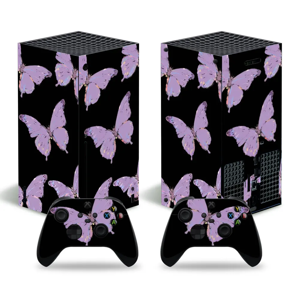 Butterfly Style Skin Sticker Decal Cover for Xbox Series X Console and 2 Controllers Xbox Series X Skin Sticker Viny