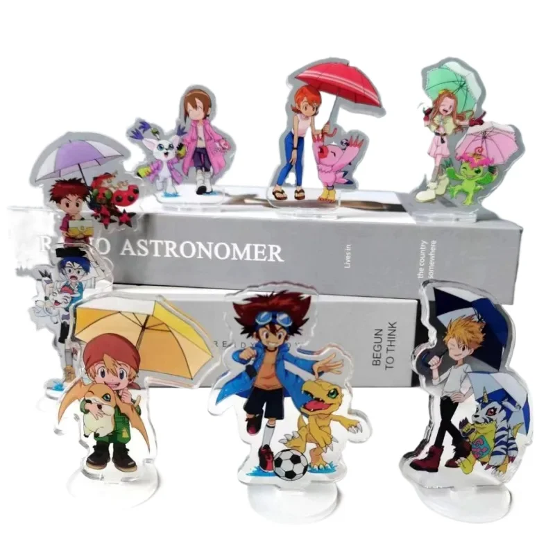 Bandai Digimon Animation Peripheral Student Cartoon Acrylic Stand Table Ornaments Decoration Children's Toys Holiday Gifts