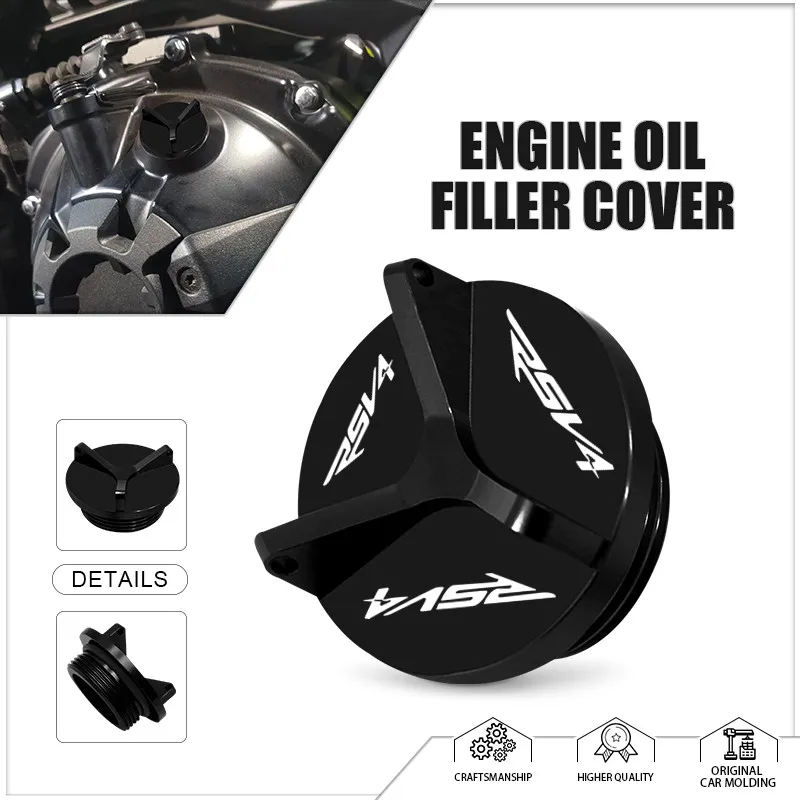

Motorcycle Engine Oil Filler Cap For RS660 tuono660 RSV4 RSV4R RSV4RF RSV4RR Factory Engine Filler Plug Protection Cover rsv4