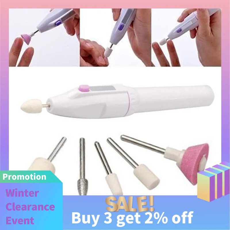 

Professional Electric Nail Polisher Nail Drill Machine Manicure Milling Cutter Set Nail Files Gel Polish Remover Tools Portable